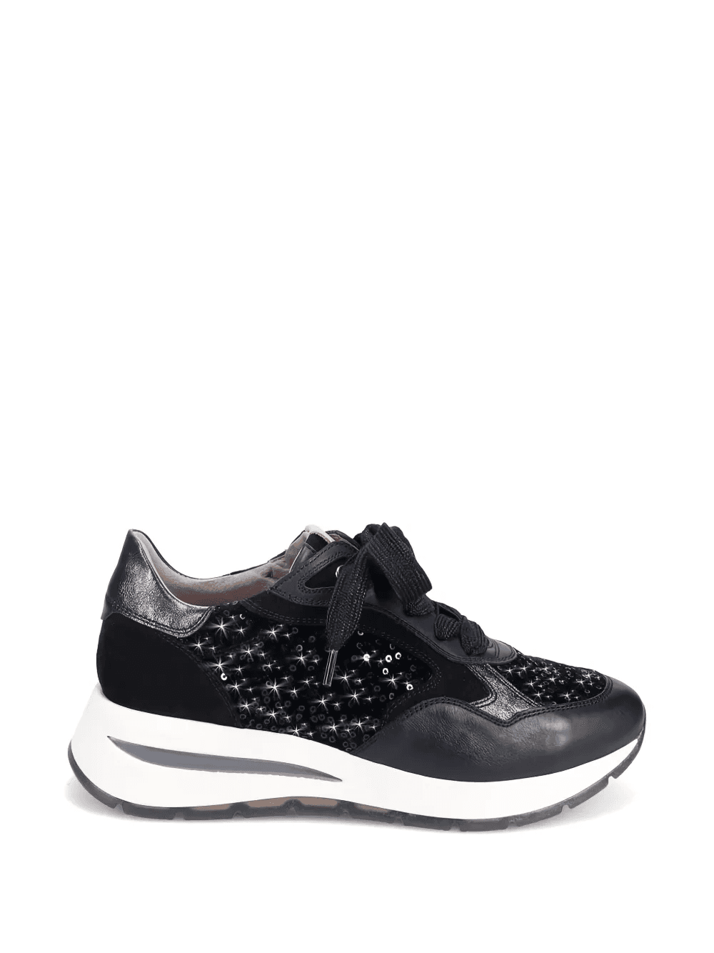 Zara sequin-embellished panelled sneakers - Image 1