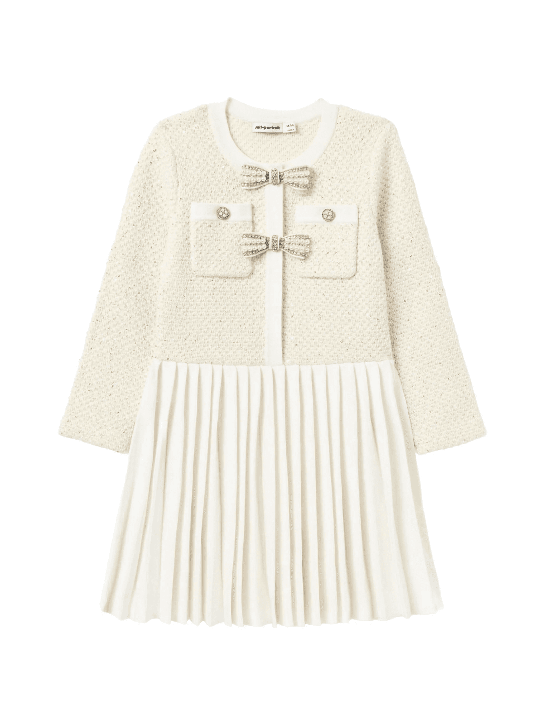 pleated-skirt bow-embellished dress - Image 1