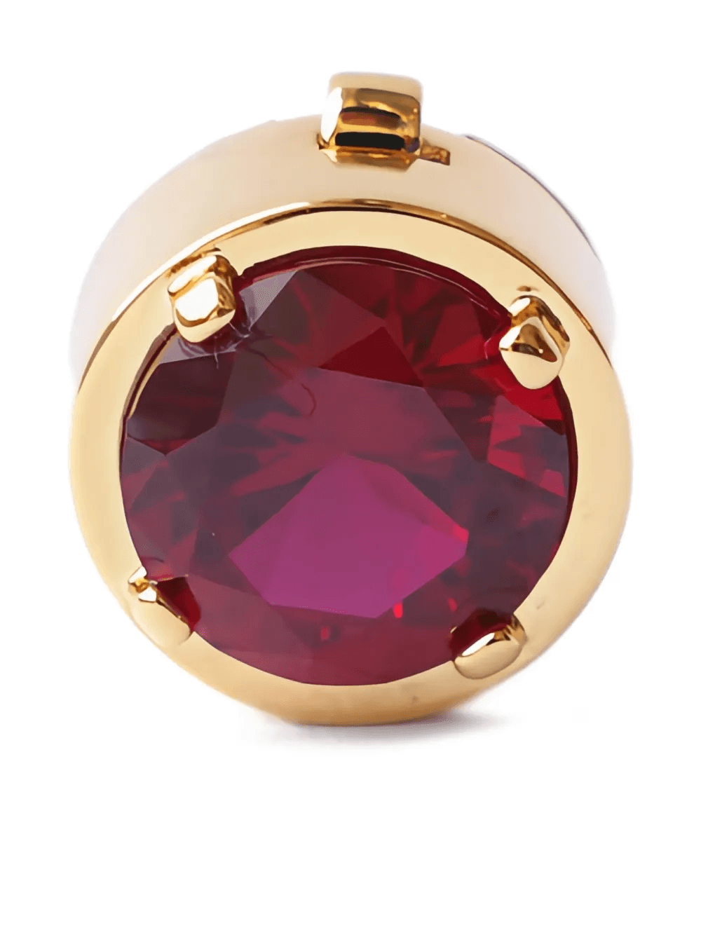 stone-embellished gold-plated button cover - Image 1