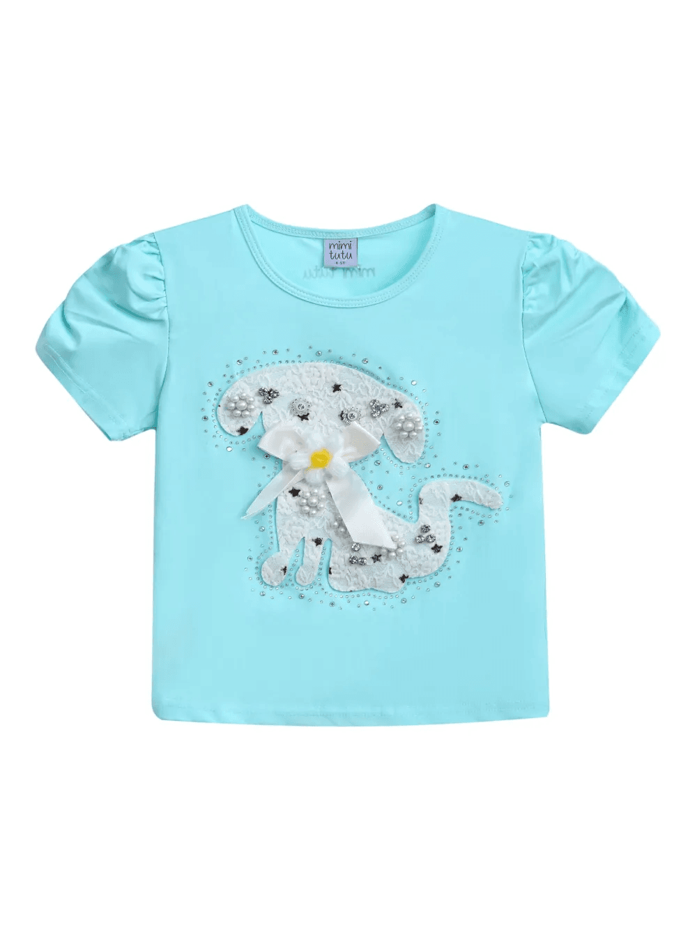 puppy-appliqué T-shirt - Image 1