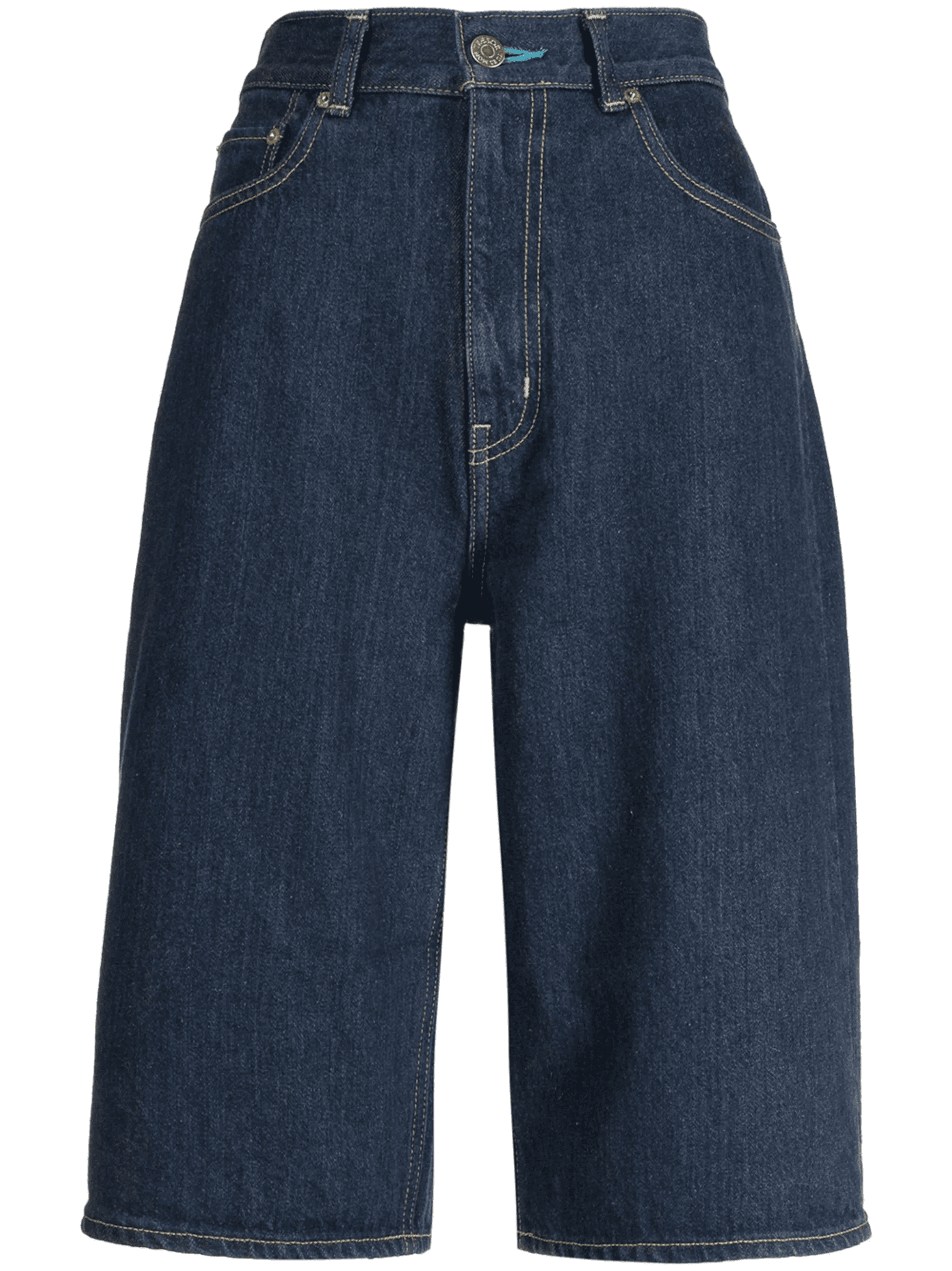 The Turquoise high-rise denim Bermuda shorts - Image 1