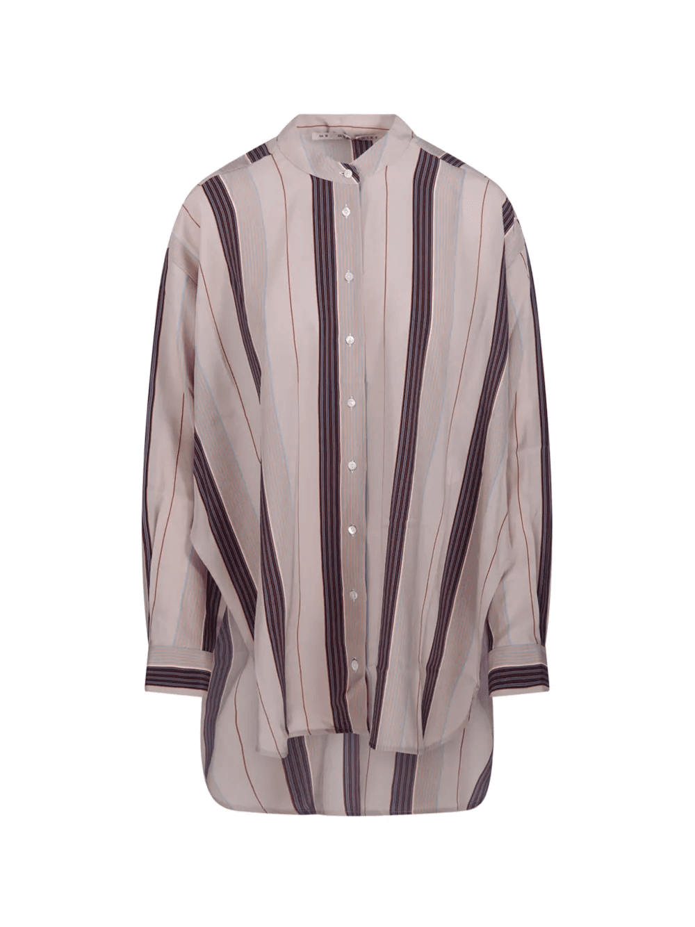 striped button-fastening shirt - Image 1