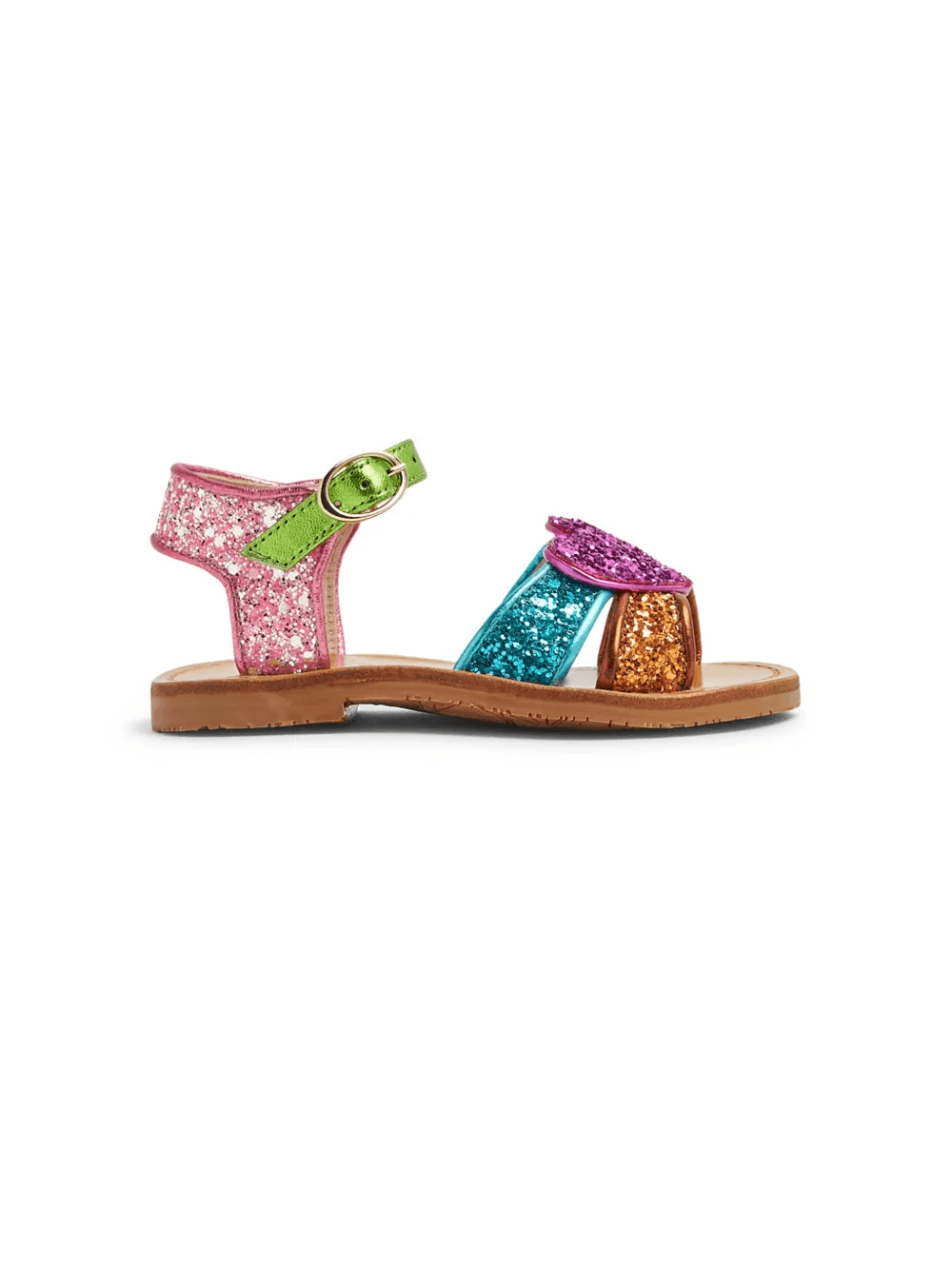 Amora sequin-embellished leather sandals - Image 1
