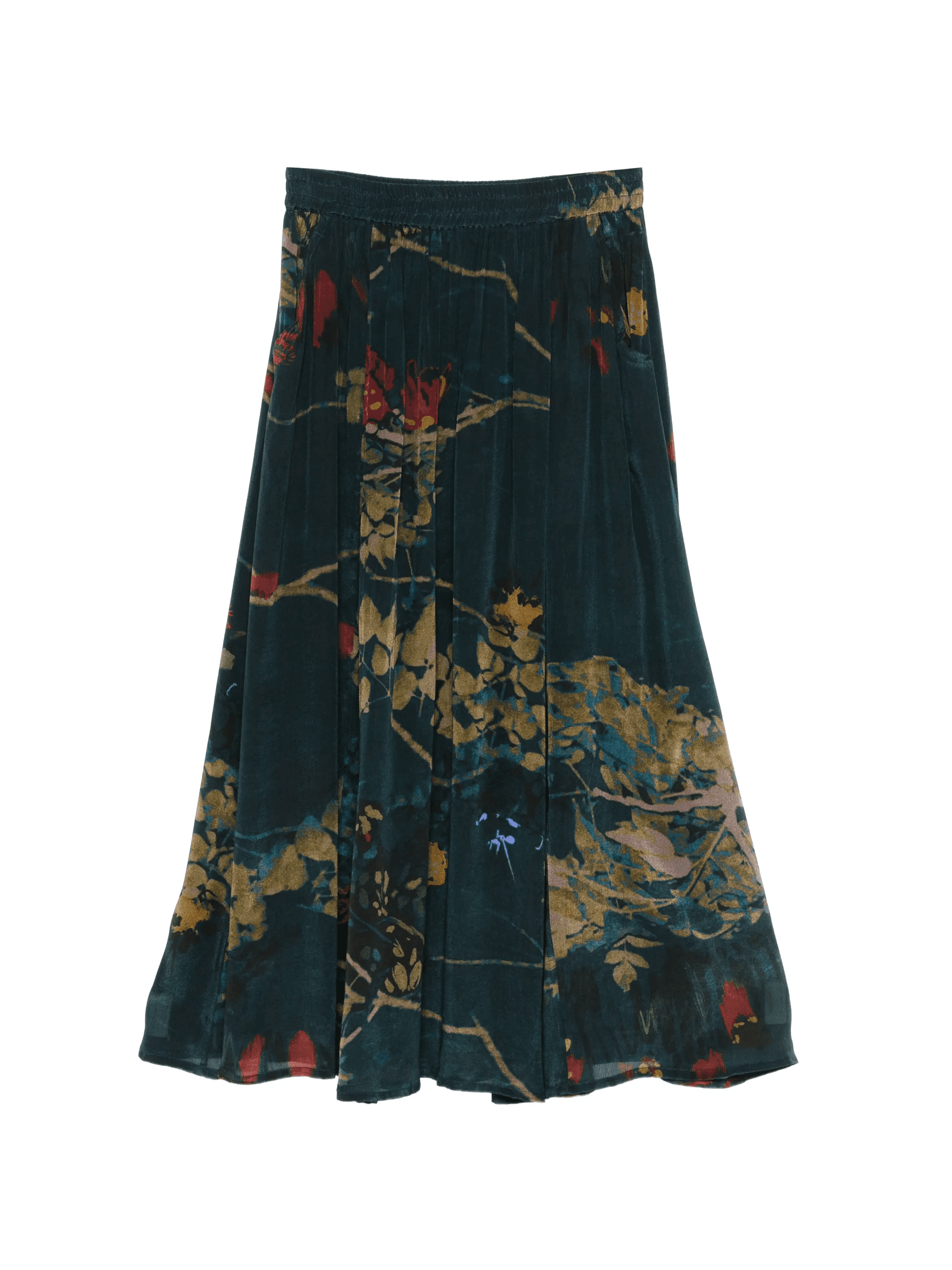 floral pleated midi skirt - Image 1