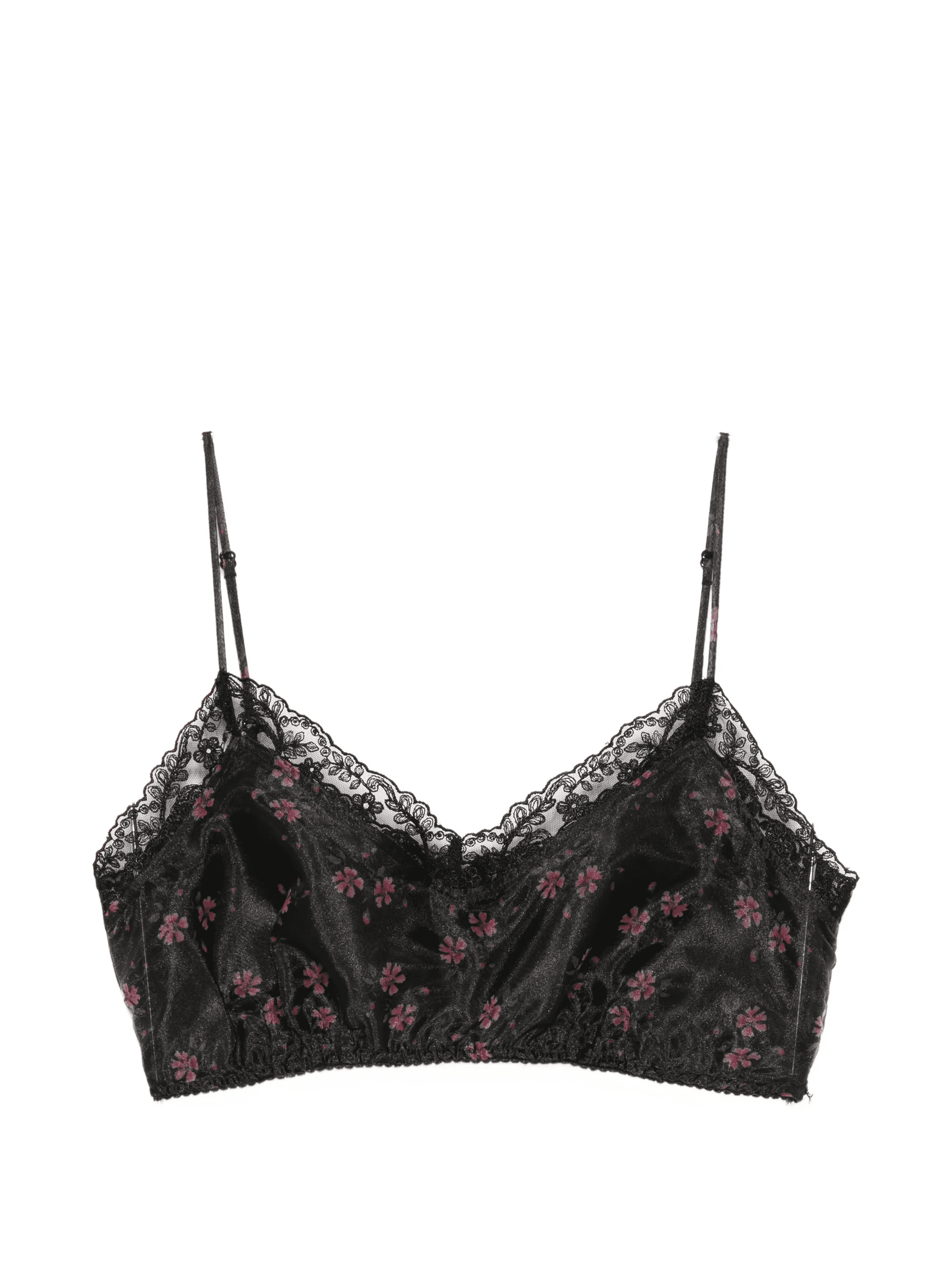 floral-lace crop top - Image 1