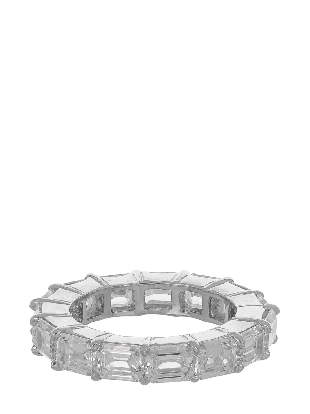 14kt white gold cubic zirconia eternity ring - Image 1
