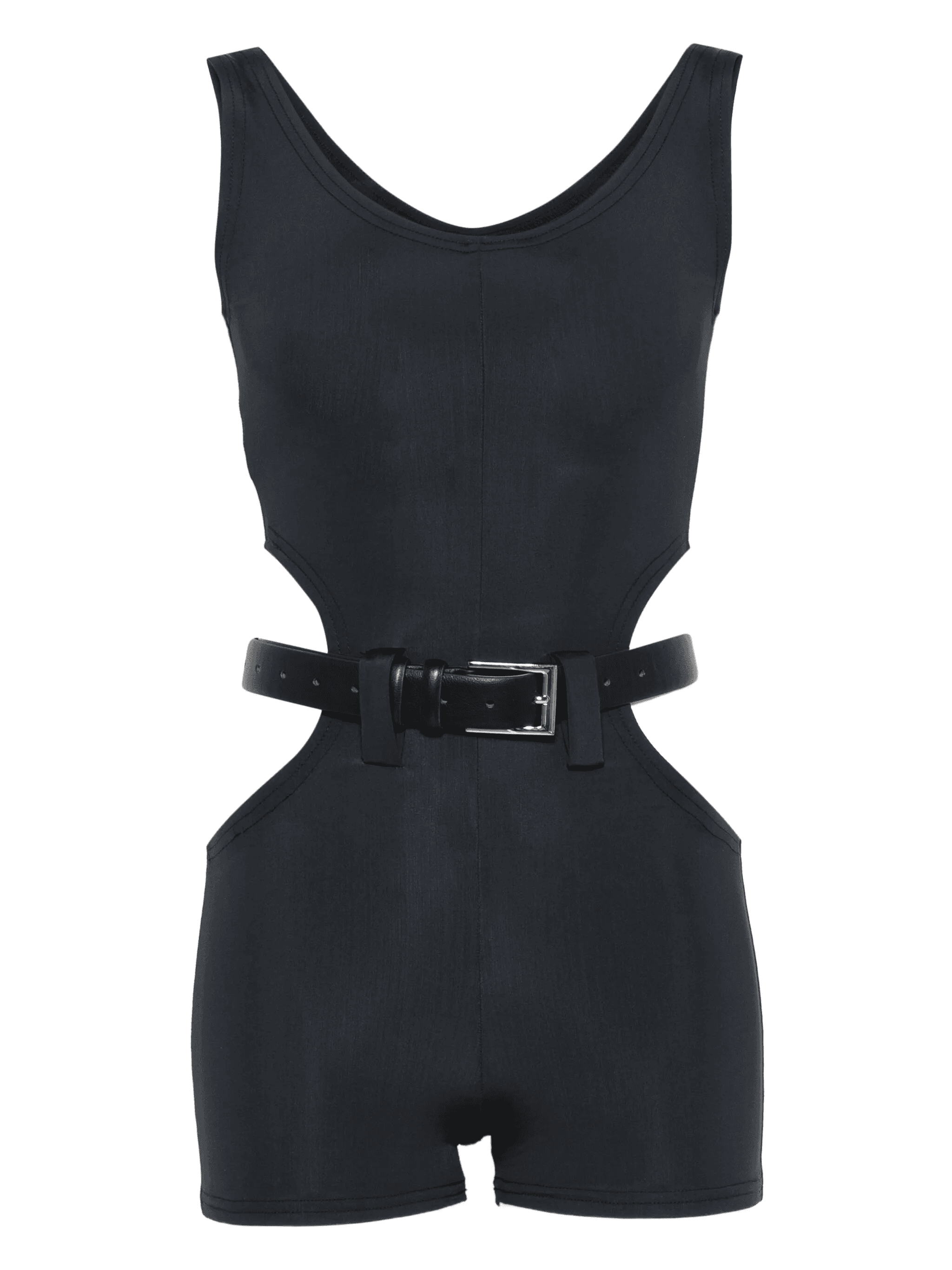cut-out belted playsuit - Image 1