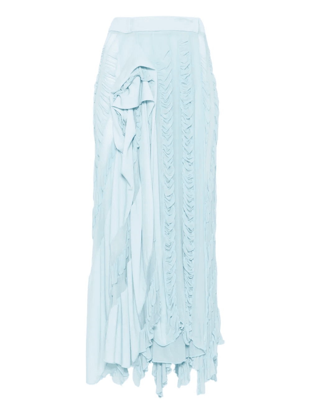 rose-detail ruffled midi skirt - Image 1