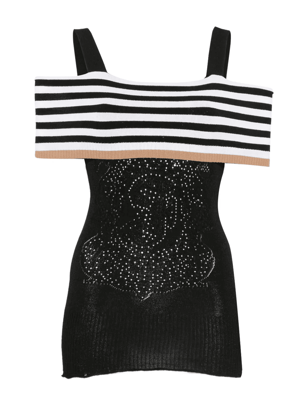 2000s striped embellished top - Image 1