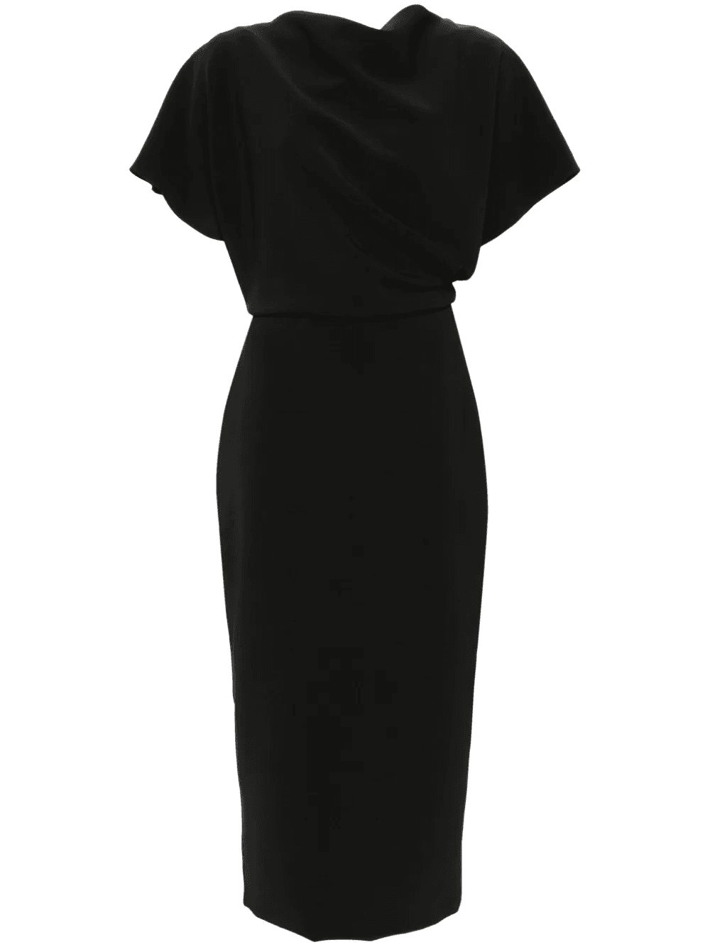draped detailing midi dress - Image 1