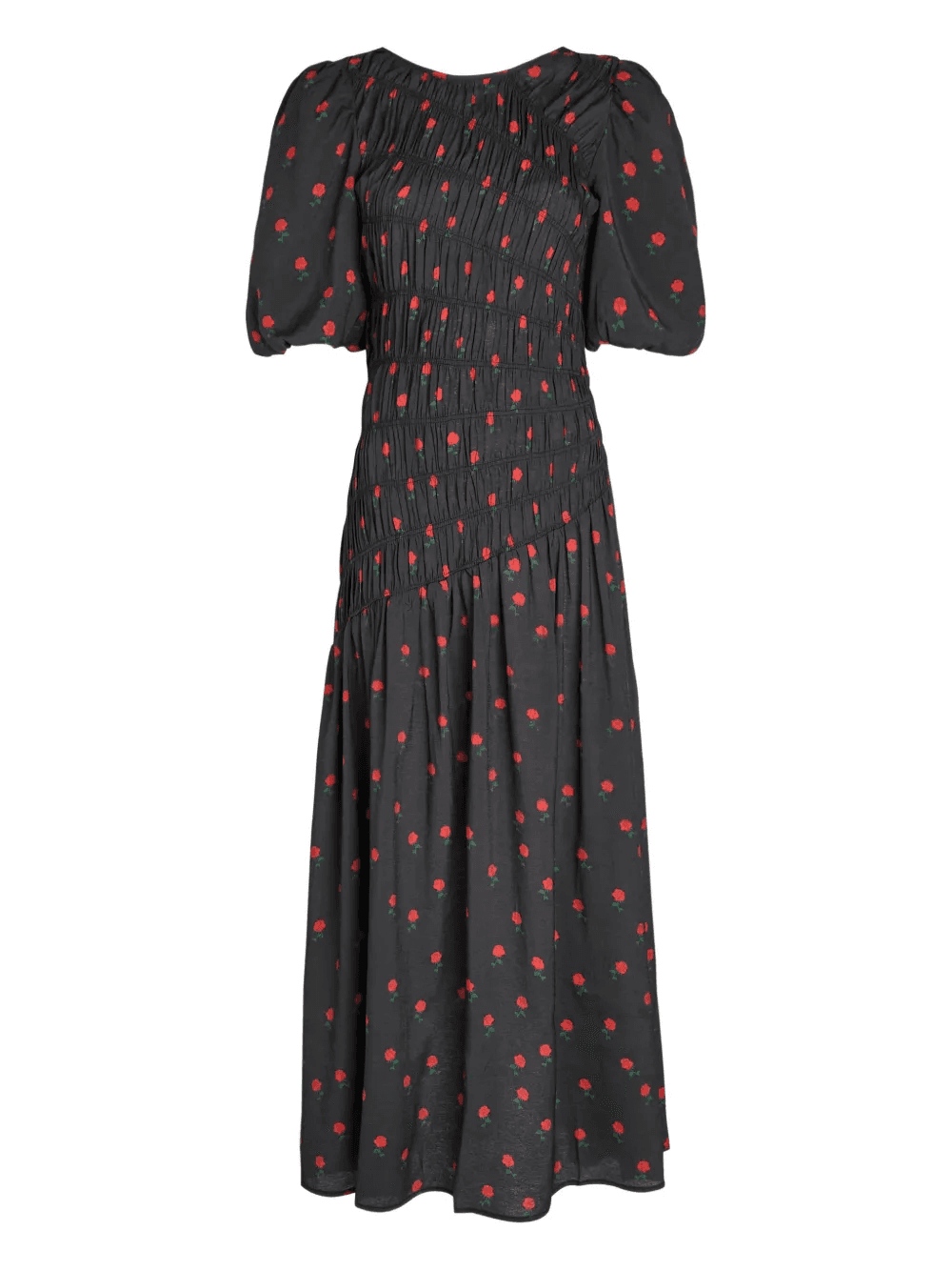 Nara rose-print midi dress - Image 1