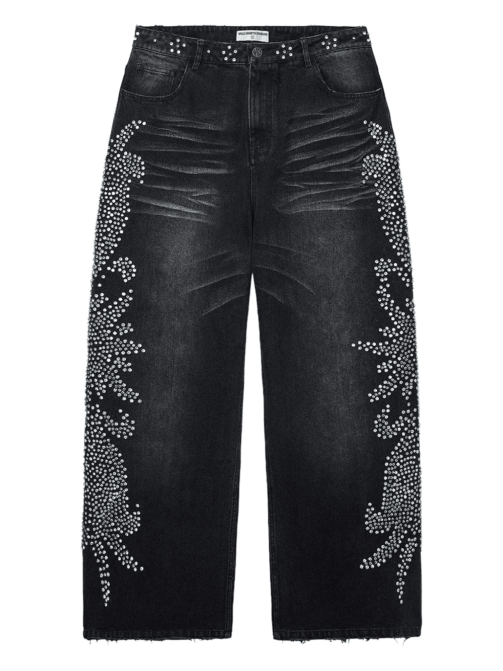 rhinestone-embellished jeans - Image 1
