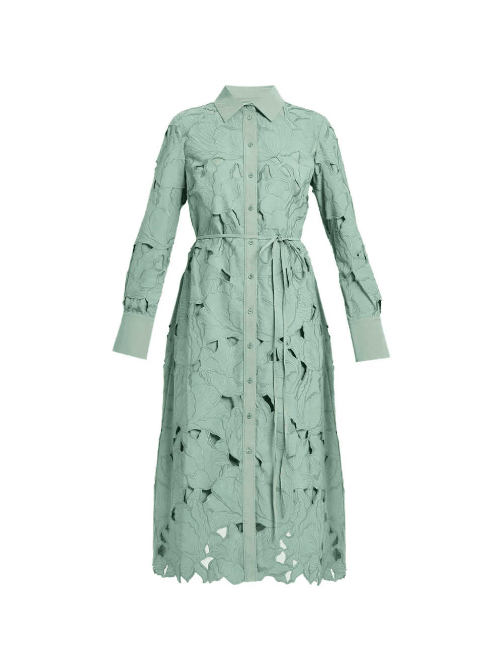 floral cut-out shirt dress - Image 1
