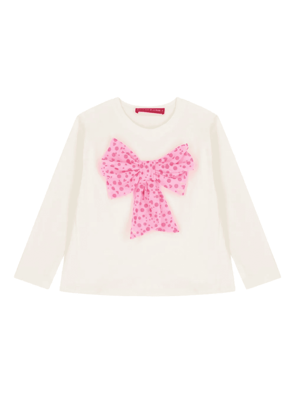 bow long-sleeve T-shirt - Image 1