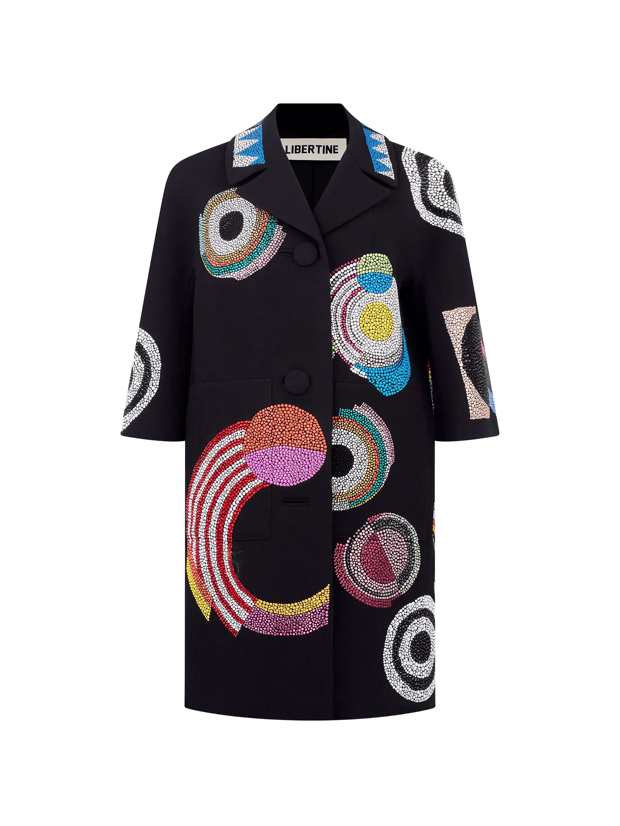 Sonya crystal-embellished single-breasted coat - Image 1