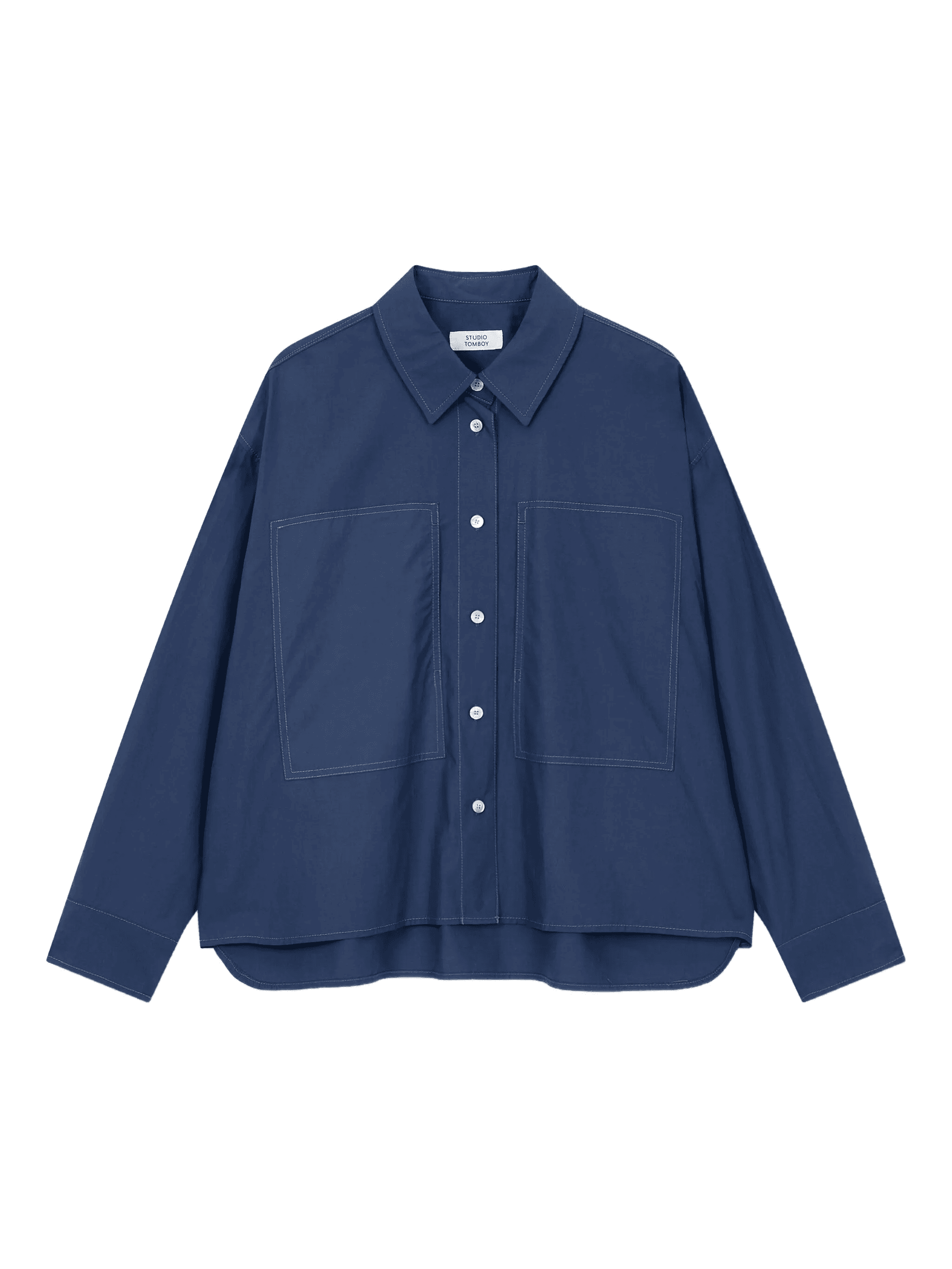 stitch-detailing pocketed shirt - Image 1
