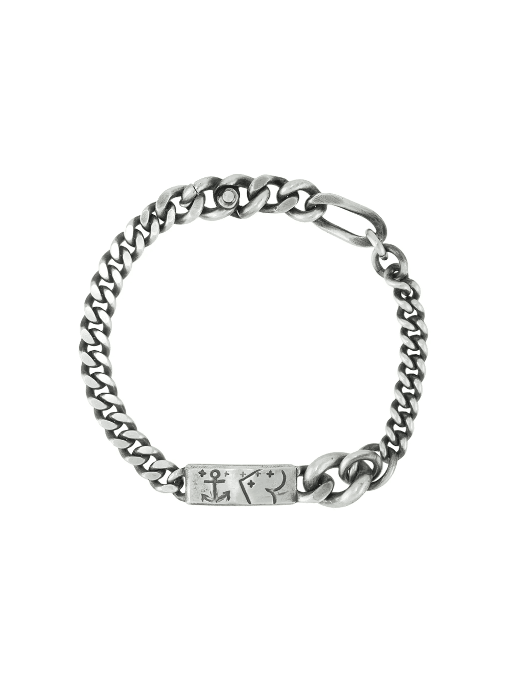 engraved-tag chain bracelet - Image 1