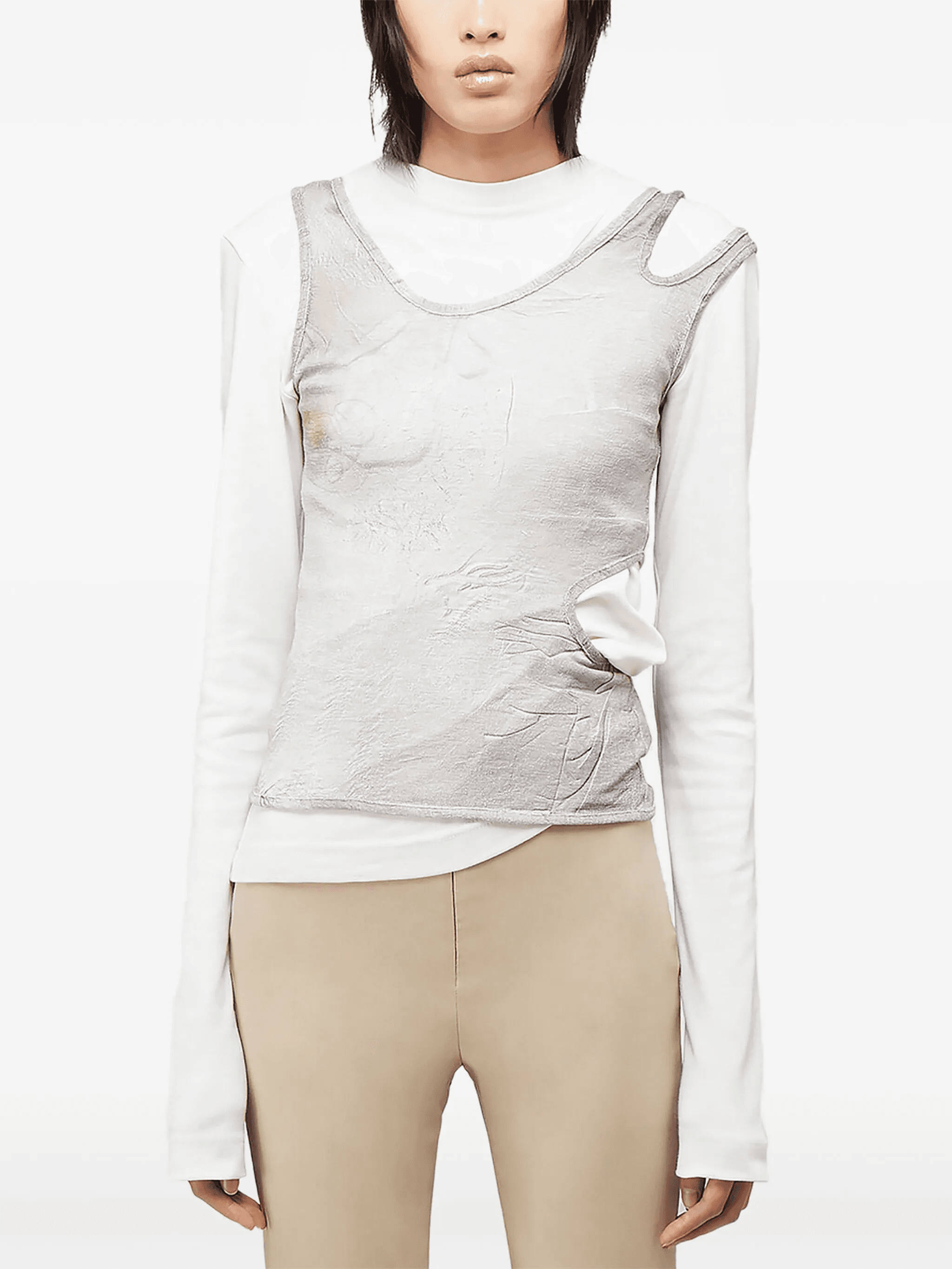 Julien layered cut-out top - Image 1