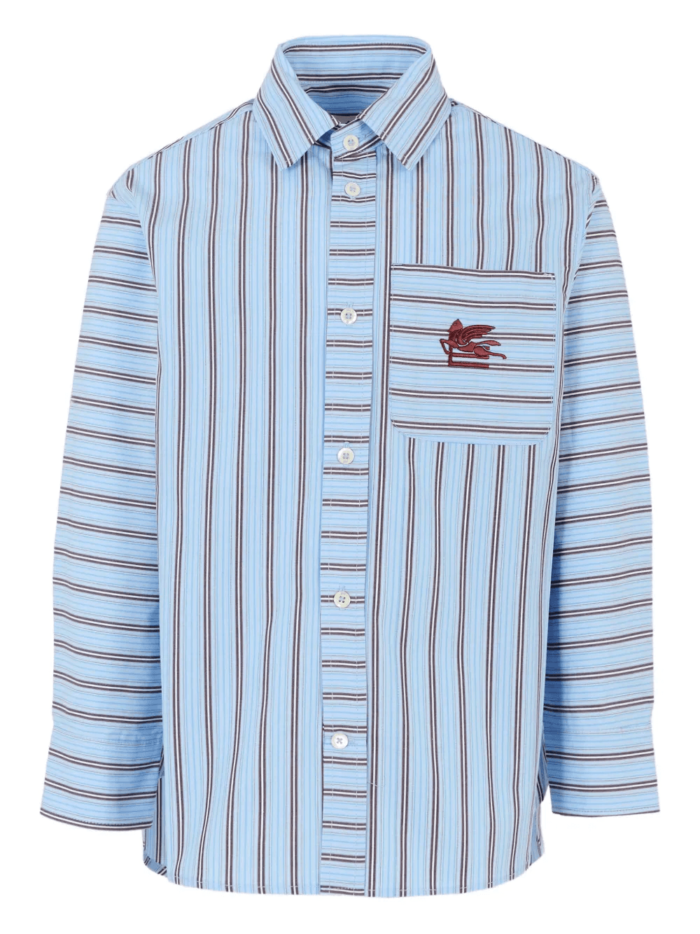 striped Pegaso-embroidered shirt - Image 1