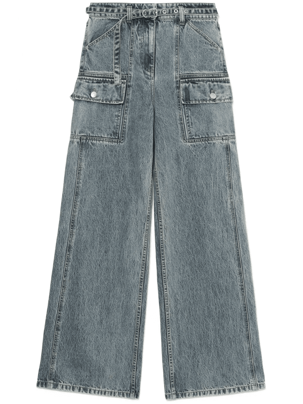 belted wide-leg jeans - Image 1