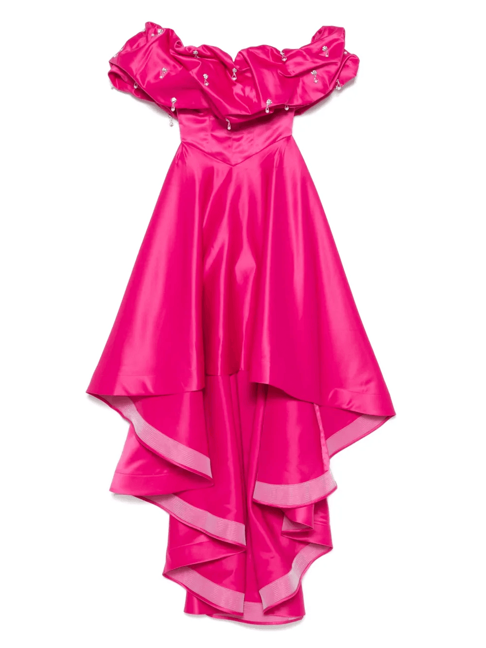 off-shoulder puffy gown - Image 1