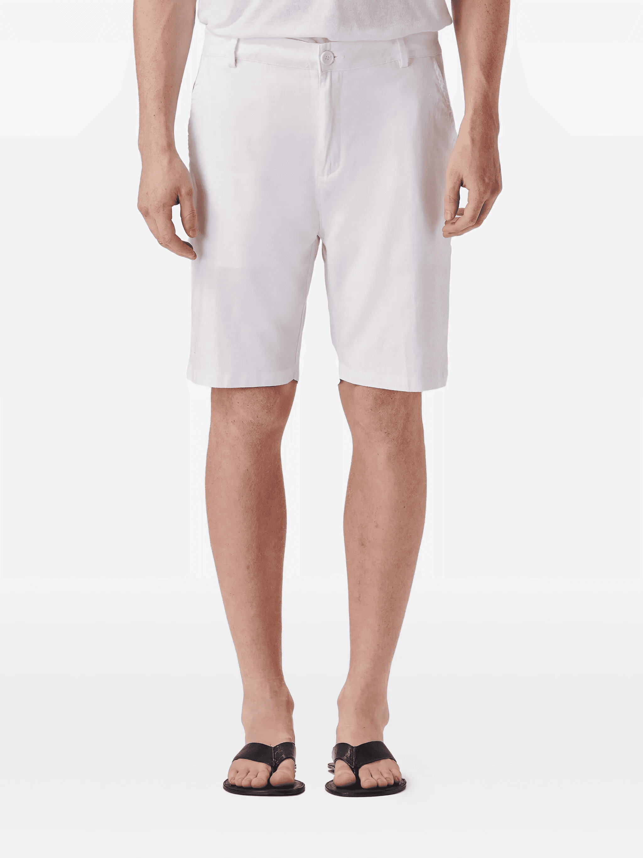 tailored linen shorts - Image 1