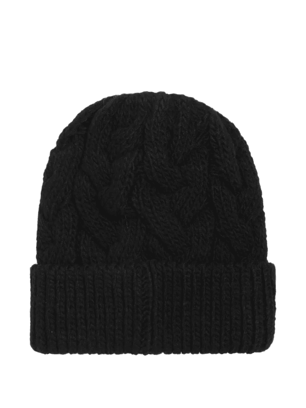 cable-knit ribbed beanie hat - Image 1