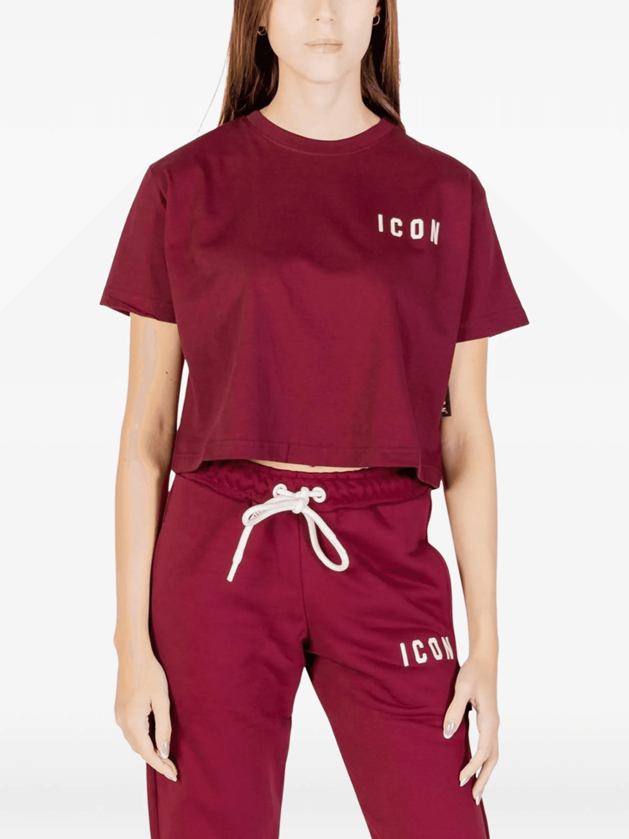 logo-print cropped T-shirt - Image 1