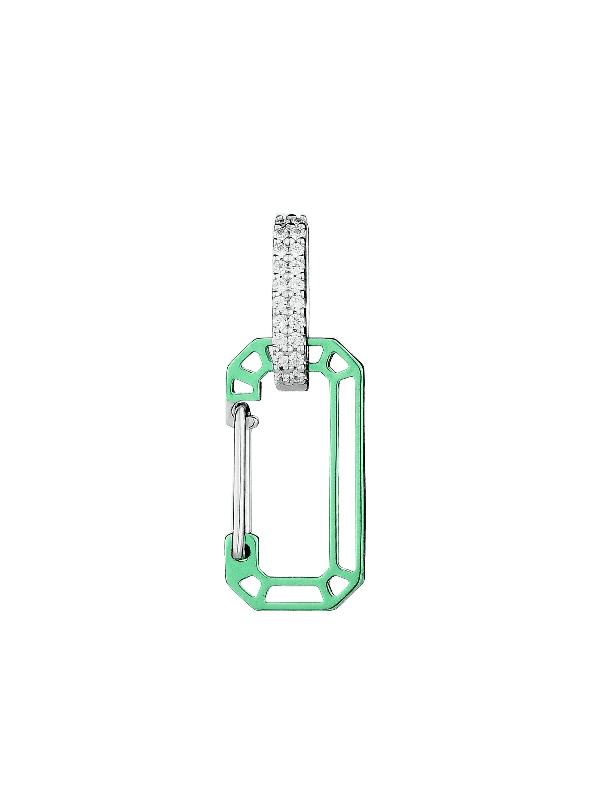 18K white gold Anima Chiara diamonds single earring - Image 1