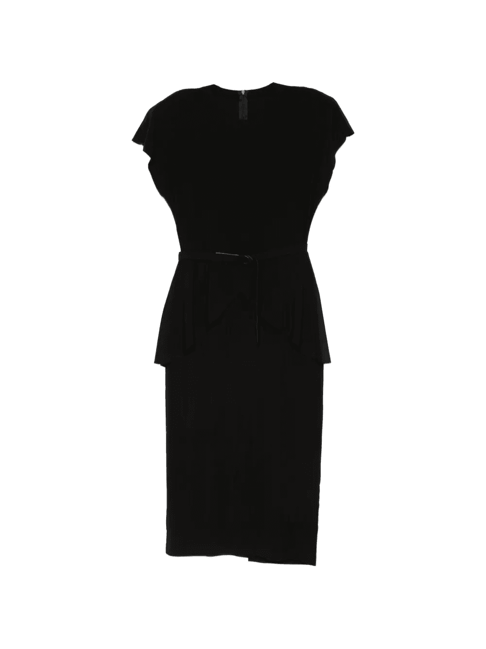belted peplum midi dress - Image 1
