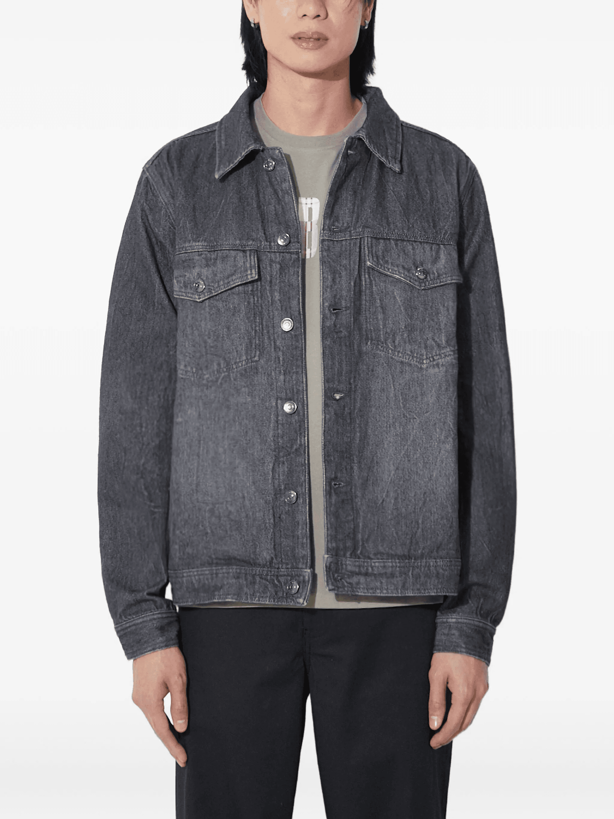 Ivan button-fastening denim jacket - Image 1
