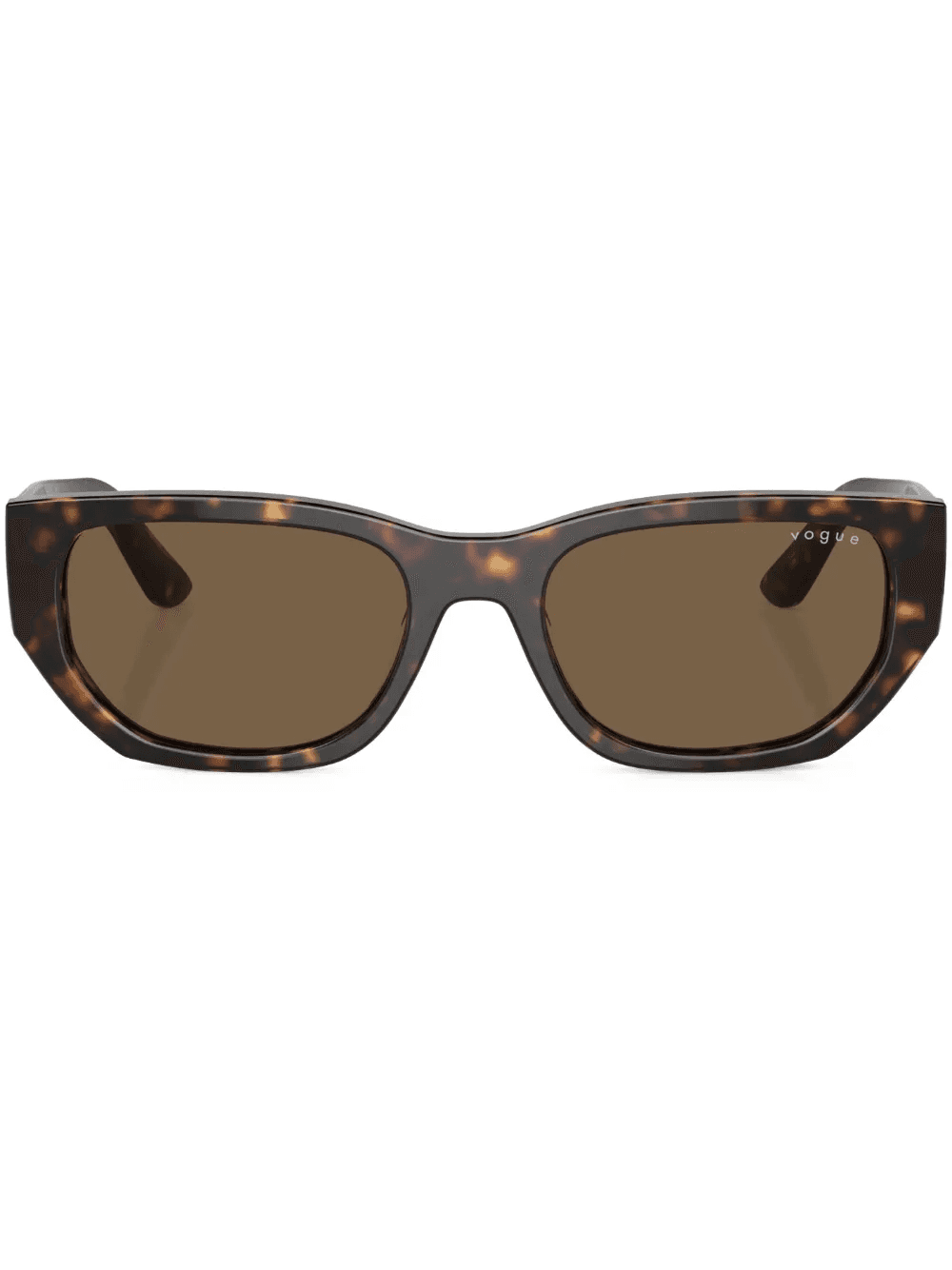 tortoiseshell-effect rectangle-frame sunglasses - Image 1