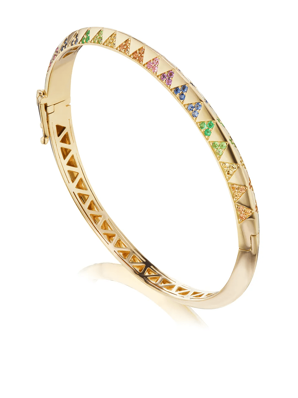 18kt yellow gold Talisman rainbow sapphire bracelet - Image 1