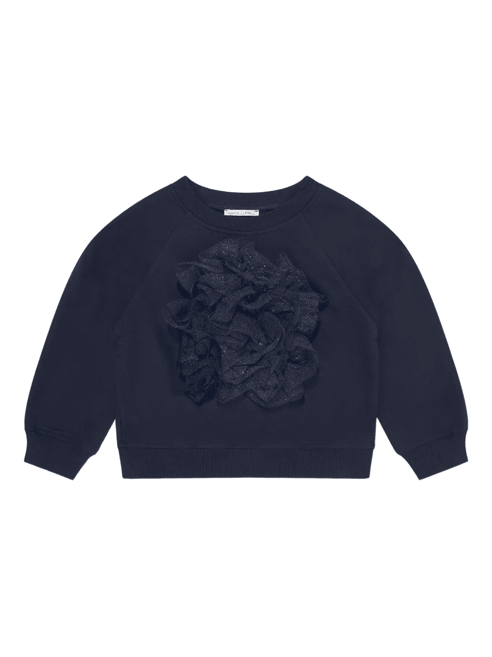 glitter-flower long-sleeves sweatshirt - Image 1