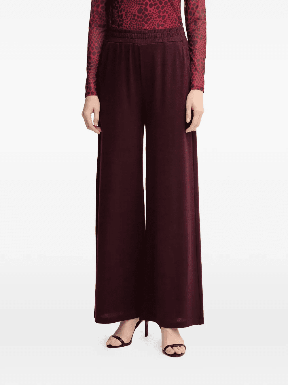 elasticated wide leg trousers - Image 1
