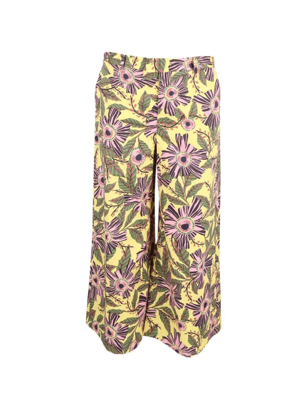floral-print straight trousers - Image 1