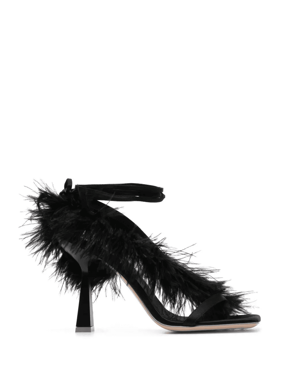 Marie A. 110mm feather-trim sandals - Image 1