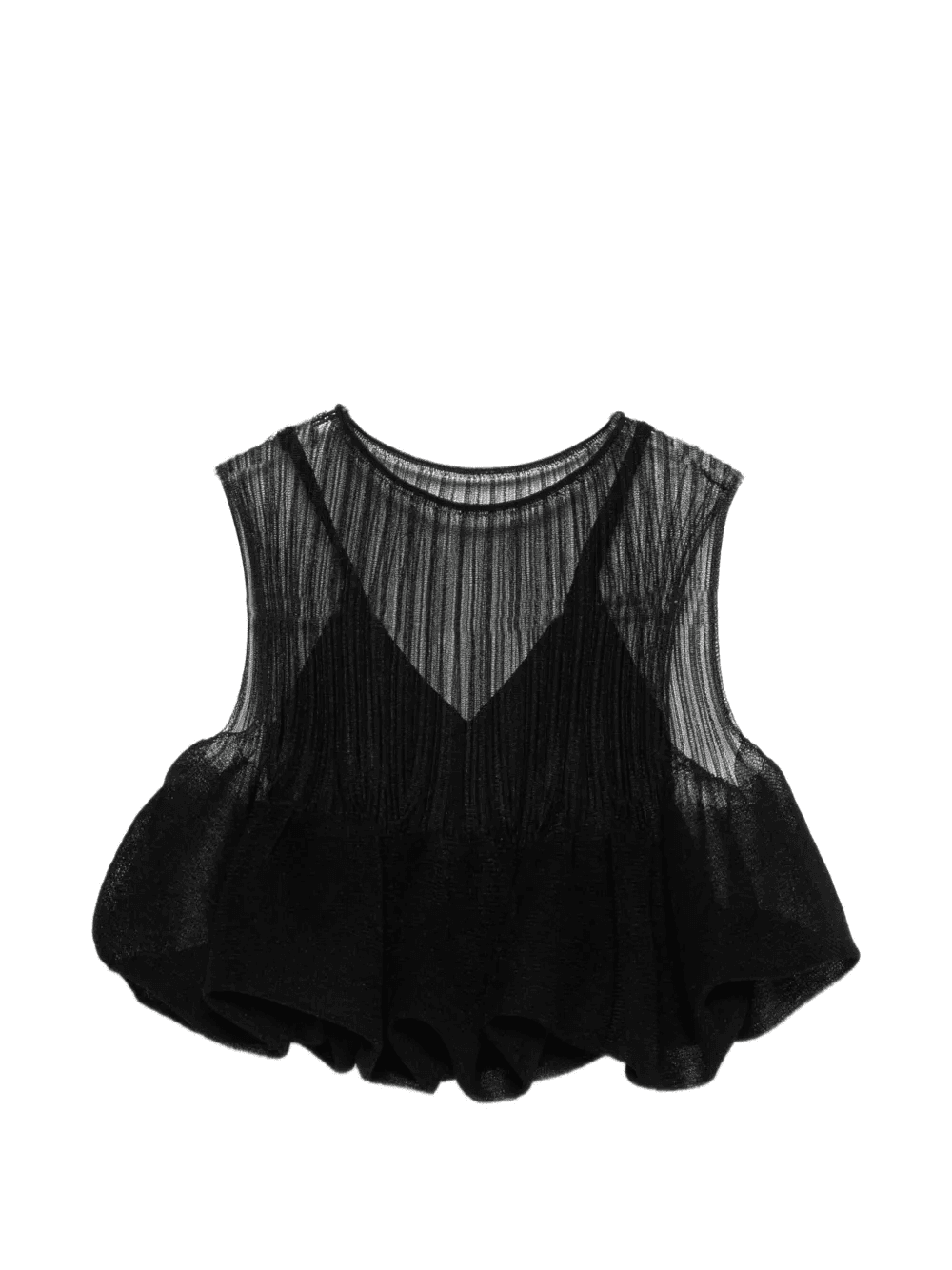 pleated sleeveless top - Image 1