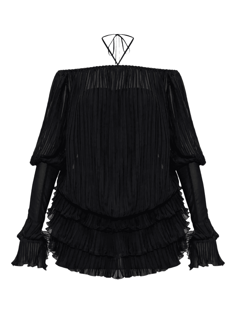 pleated silk dress - Image 1