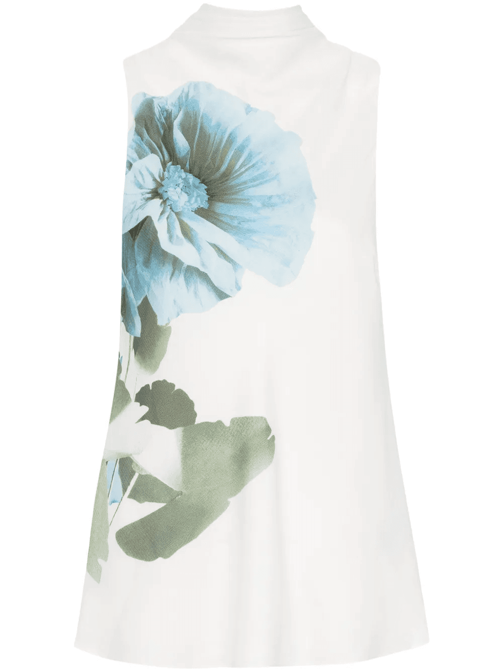 flower-print sleeveless blouse - Image 1