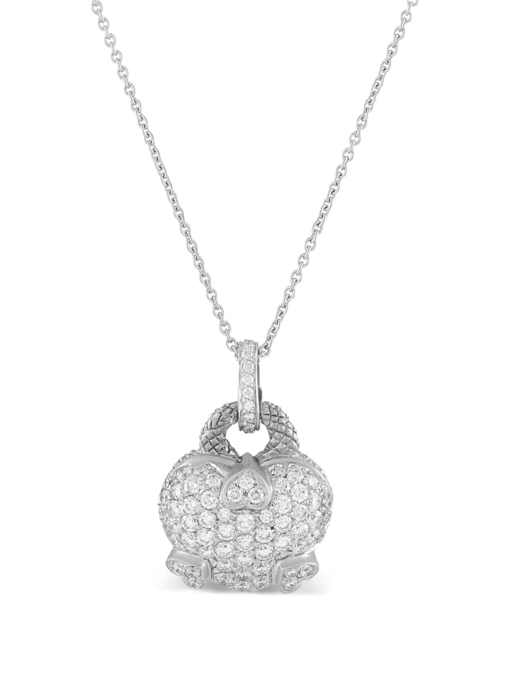 diamond heart-pendant necklace - Image 1