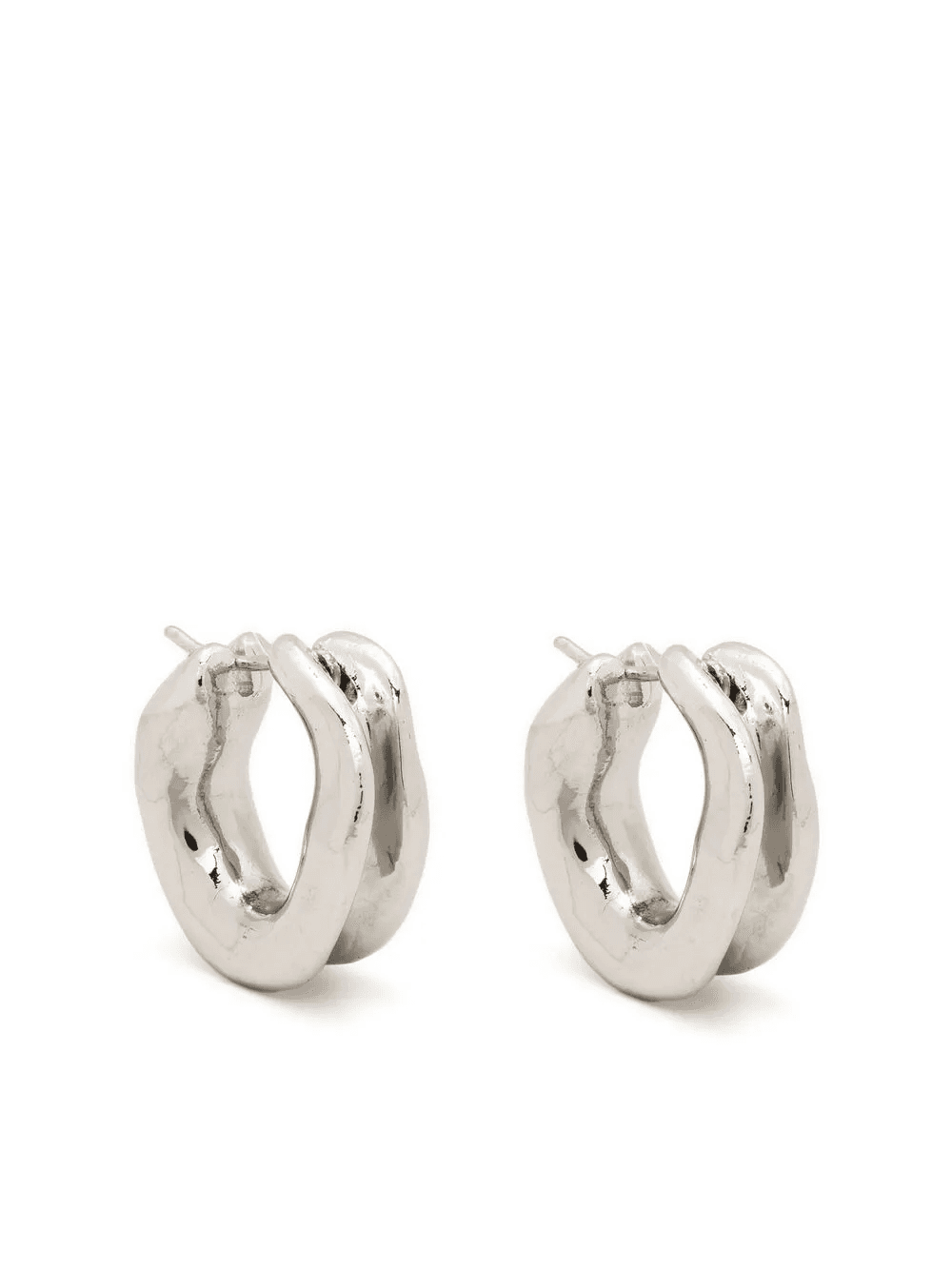 asymmetric rounded hoop earrings - Image 1