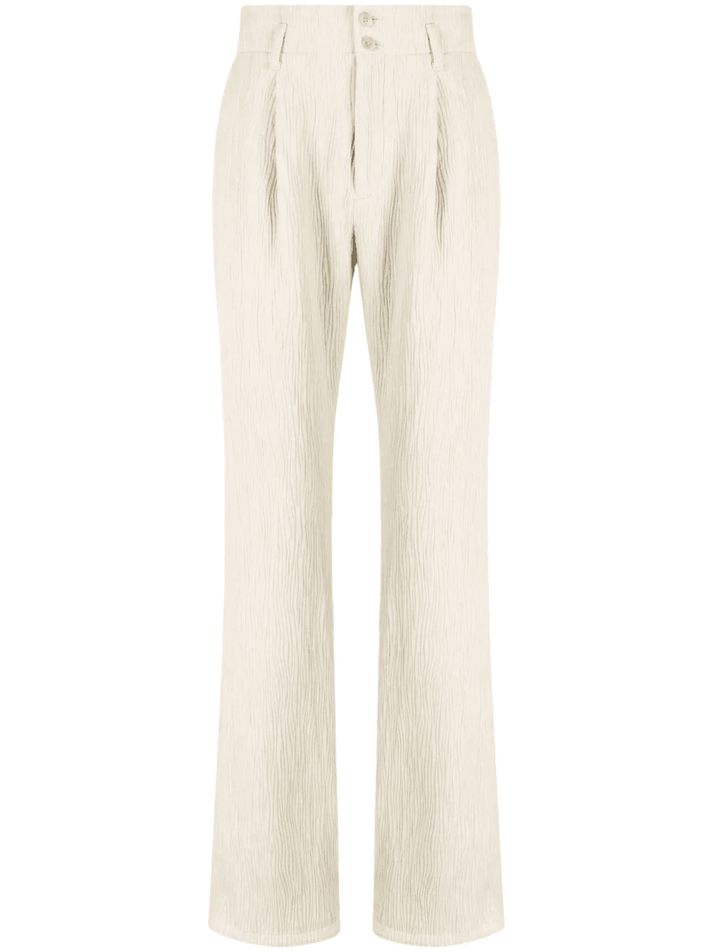 textured straight-leg trousers - Image 1