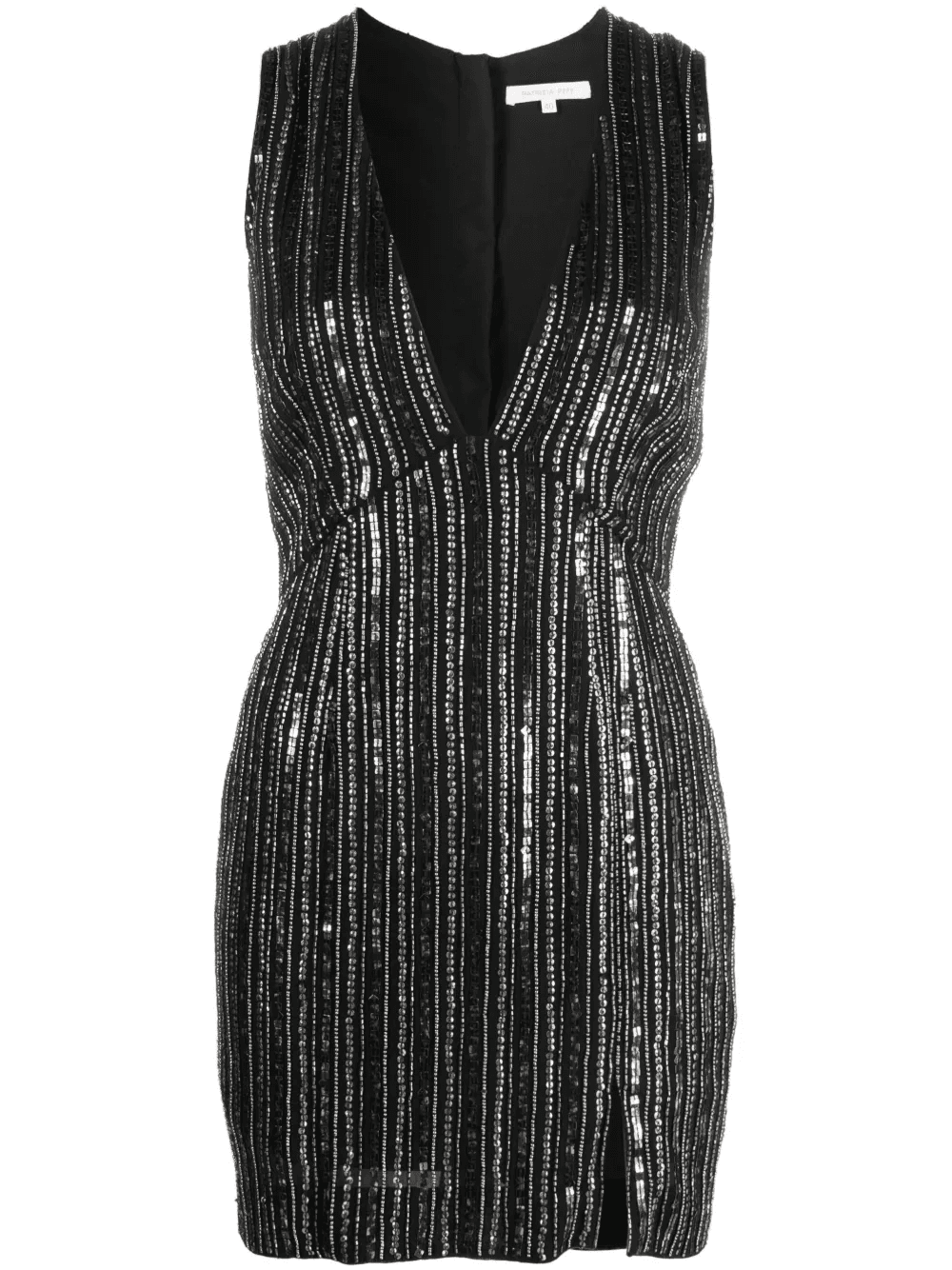 sequin-embellished V-neck minidress - Image 1