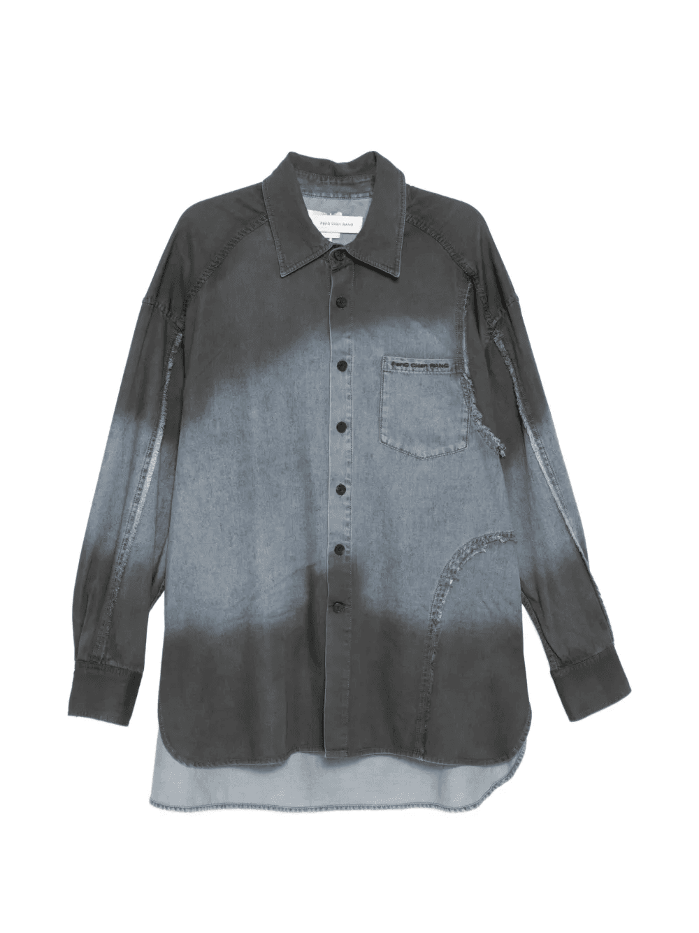 gradient-effect fringed shirt - Image 1