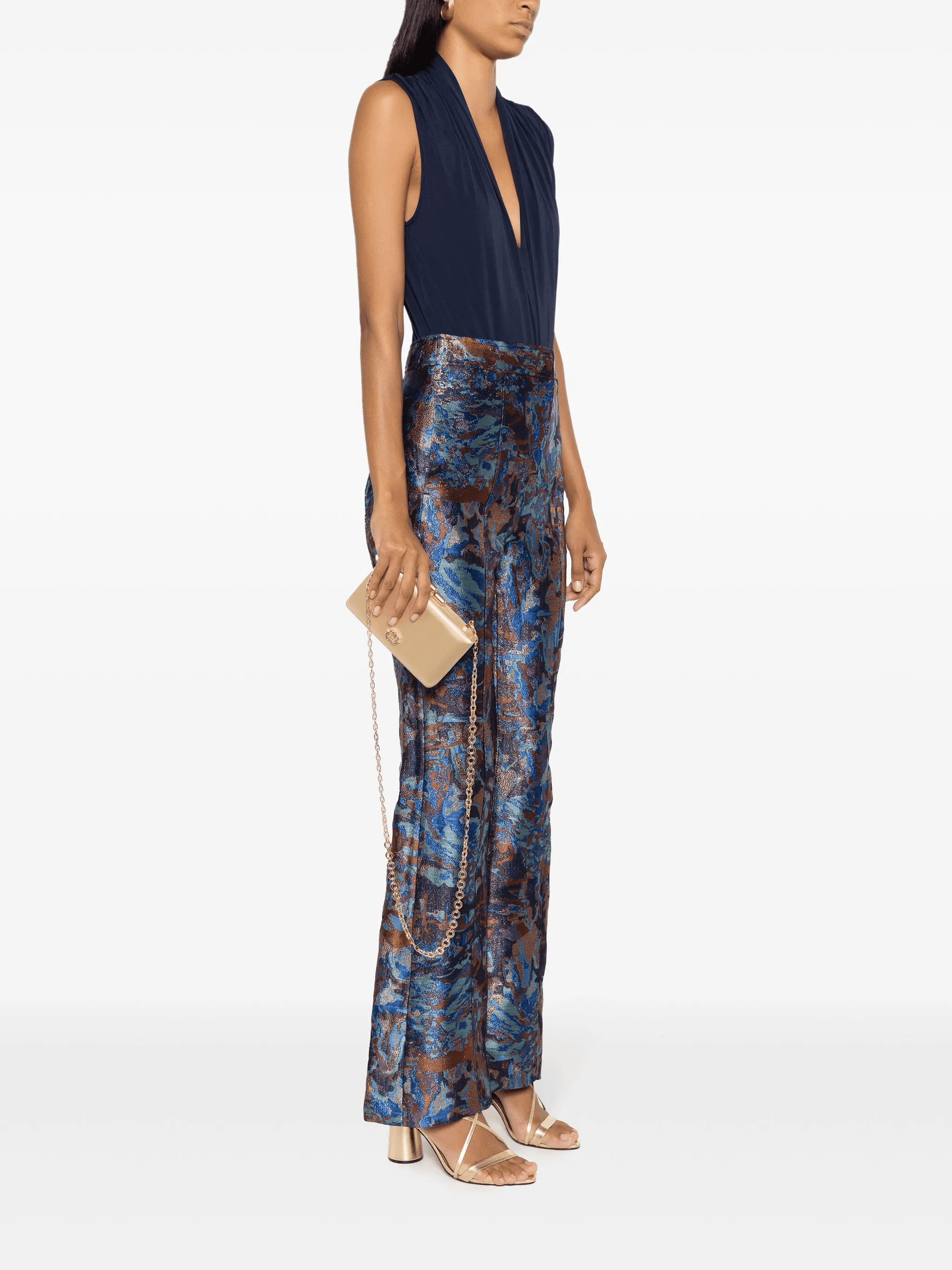 Eva logo-plaque clutch bag - Image 1