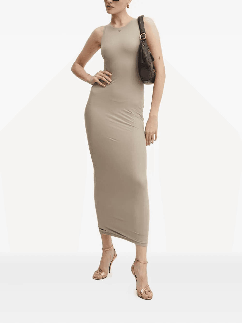 triangle-embellished sleeveless maxi dress - Image 1