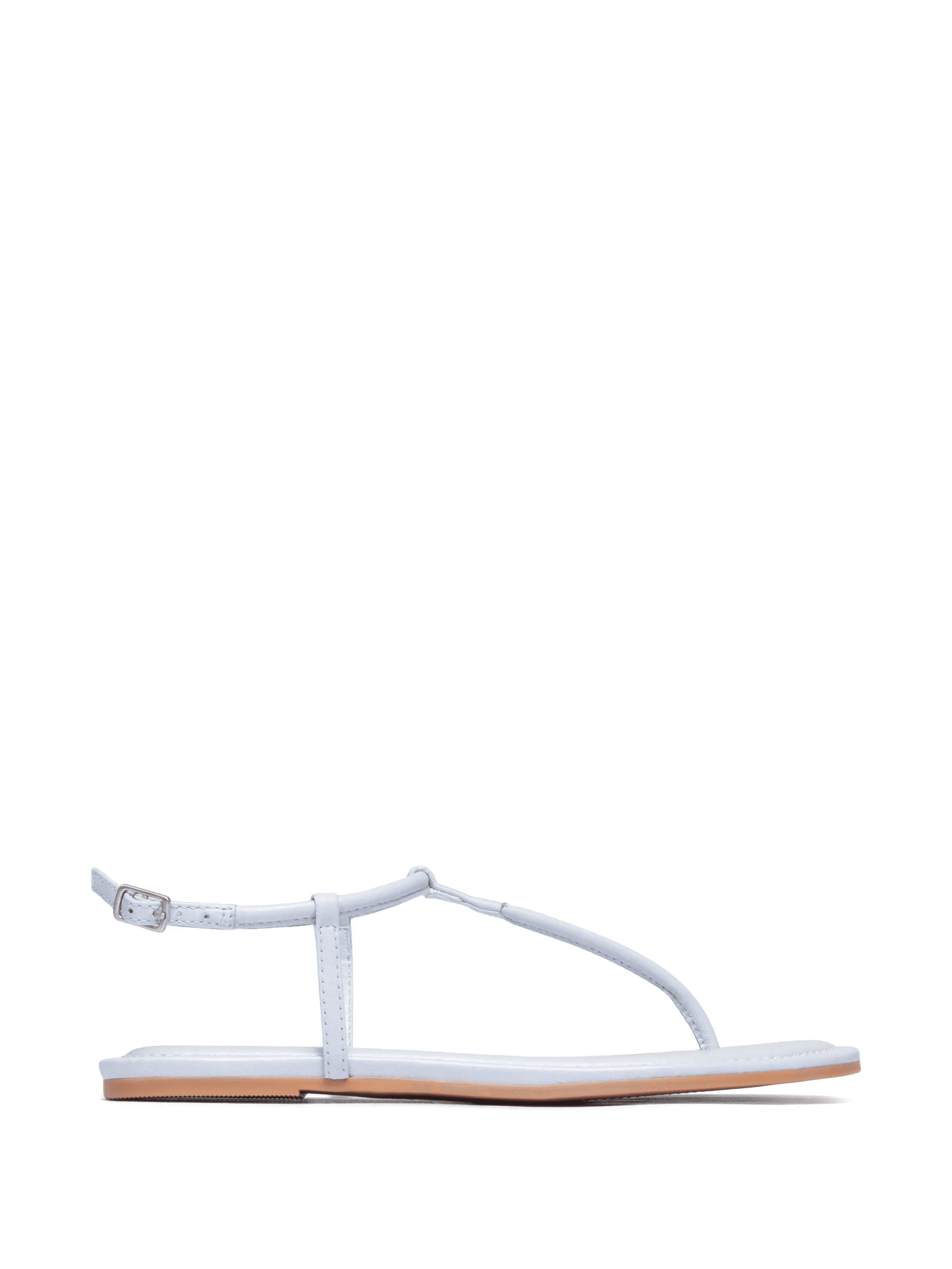 T-strap leather sandals - Image 1