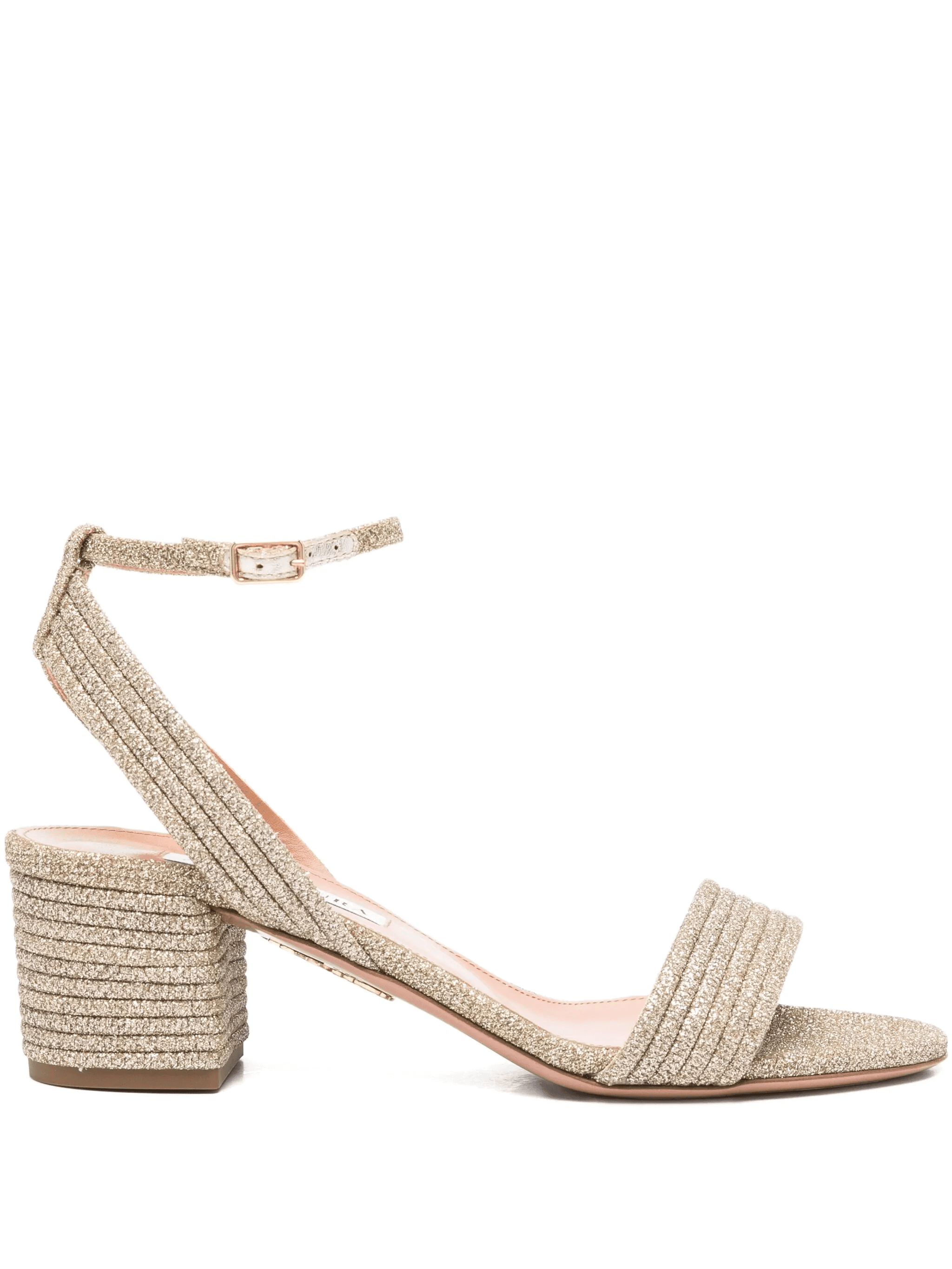 55mm Sundance glitter-fabric block-heel sandals - Image 1