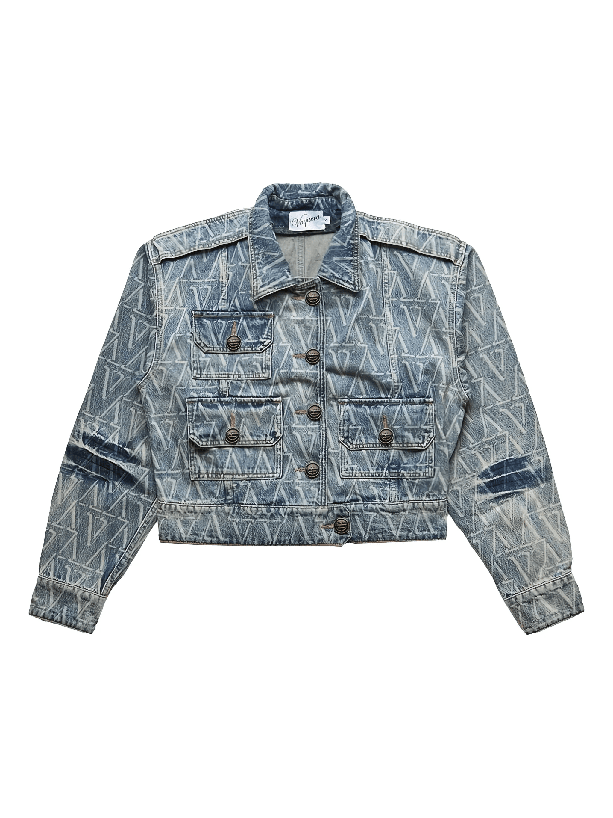 monogram denim jacket - Image 1